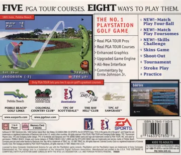 PGA Tour 98 (US) box cover back